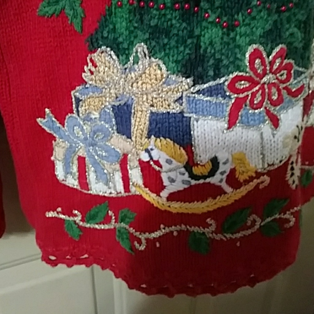 Christmas xmas tree holiday sweater medium - Picture 3 of 8